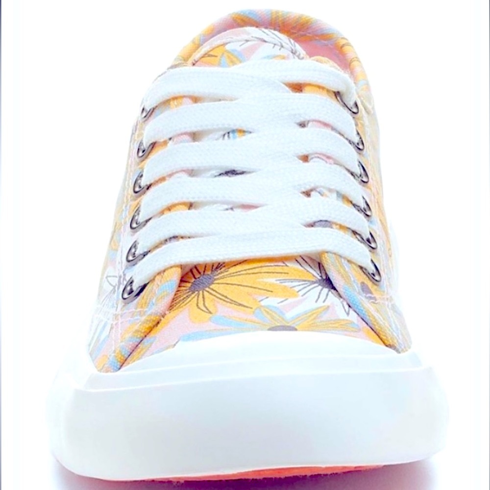 NEW ROCKET DOG Sneaker Jumpin Beverly Women Size 10M Pink Yellow Floral - Picture 9 of 11
